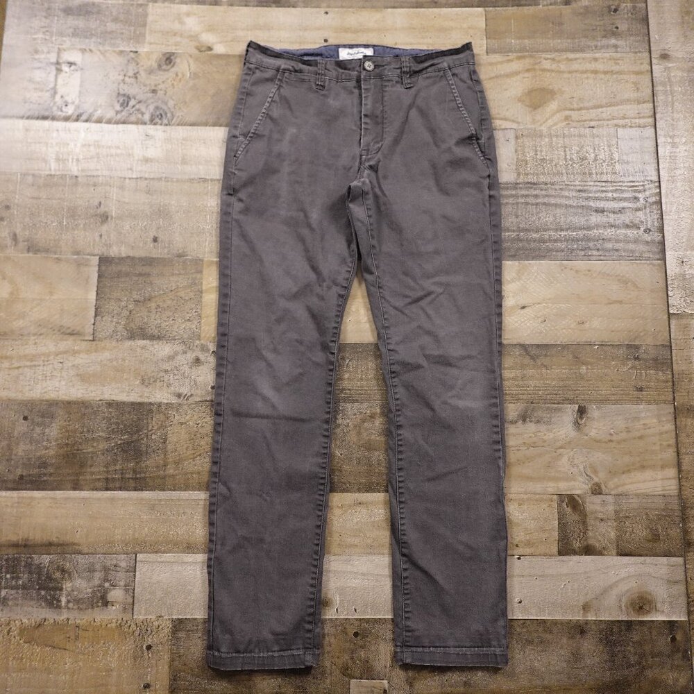 Flag & Anthem Slim Fit Stretch Chino Pants Men’s 33x32 Gray Casual‎